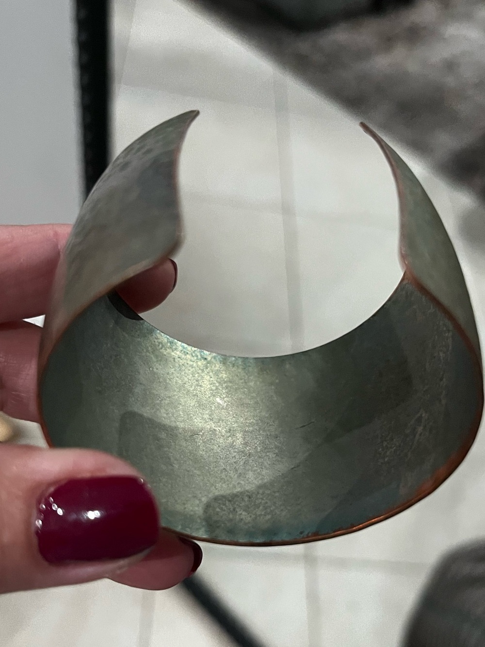 Hammered Metal Cuff Bracelet in Silver $10 - Picture 5 of 8